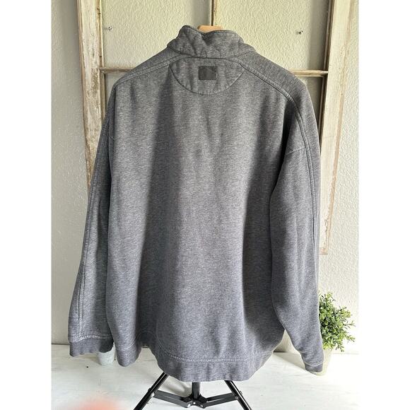 Columbia Mens Sweater 1/4 Zip Pullover Fleece Gray X-Large Heavy Winter - Picture 5 of 16